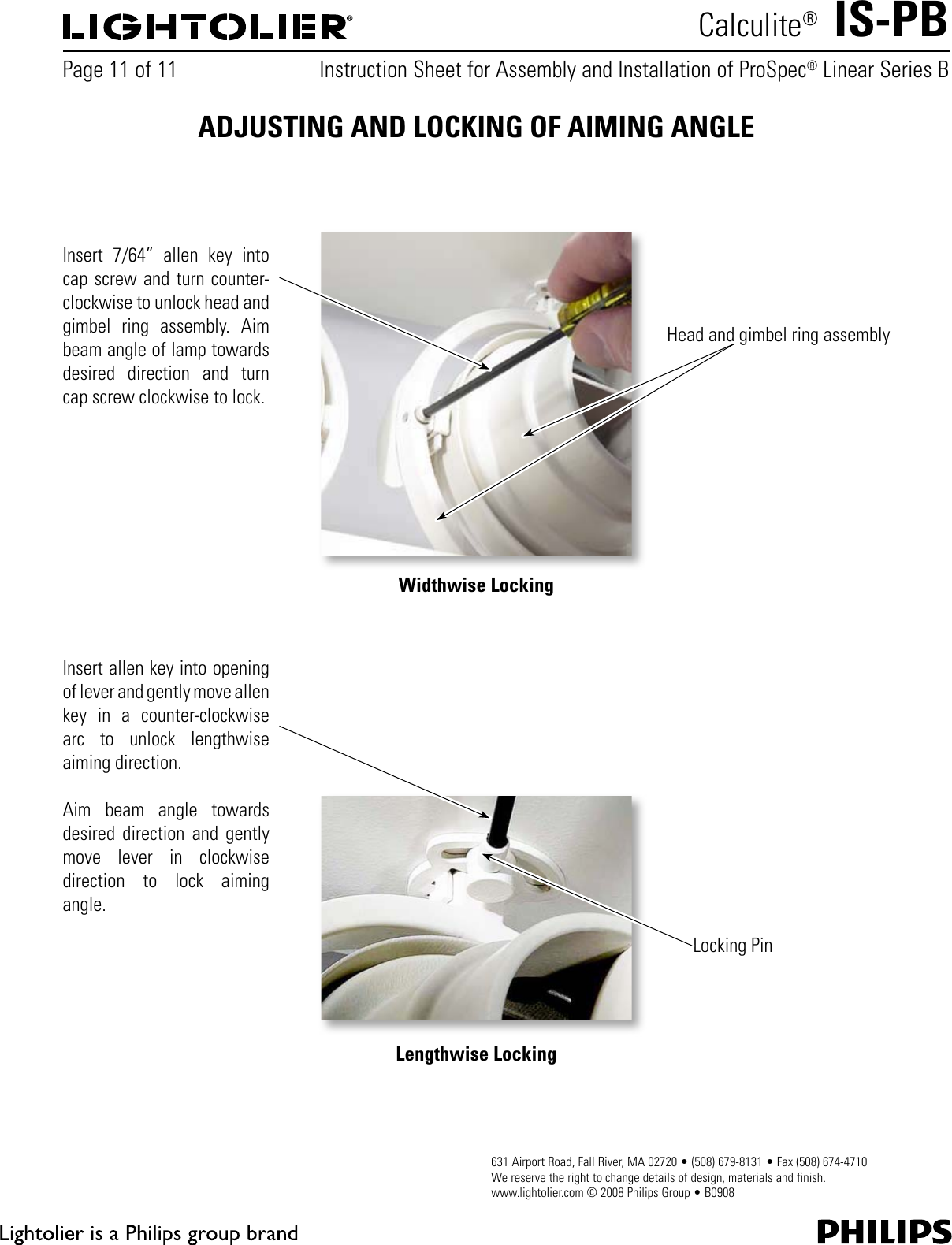 Page 11 of 11 - Lightolier Lightolier-Calculite-Prospec-Linear-Downlight-Pb-Users-Manual- IS-PB  Lightolier-calculite-prospec-linear-downlight-pb-users-manual