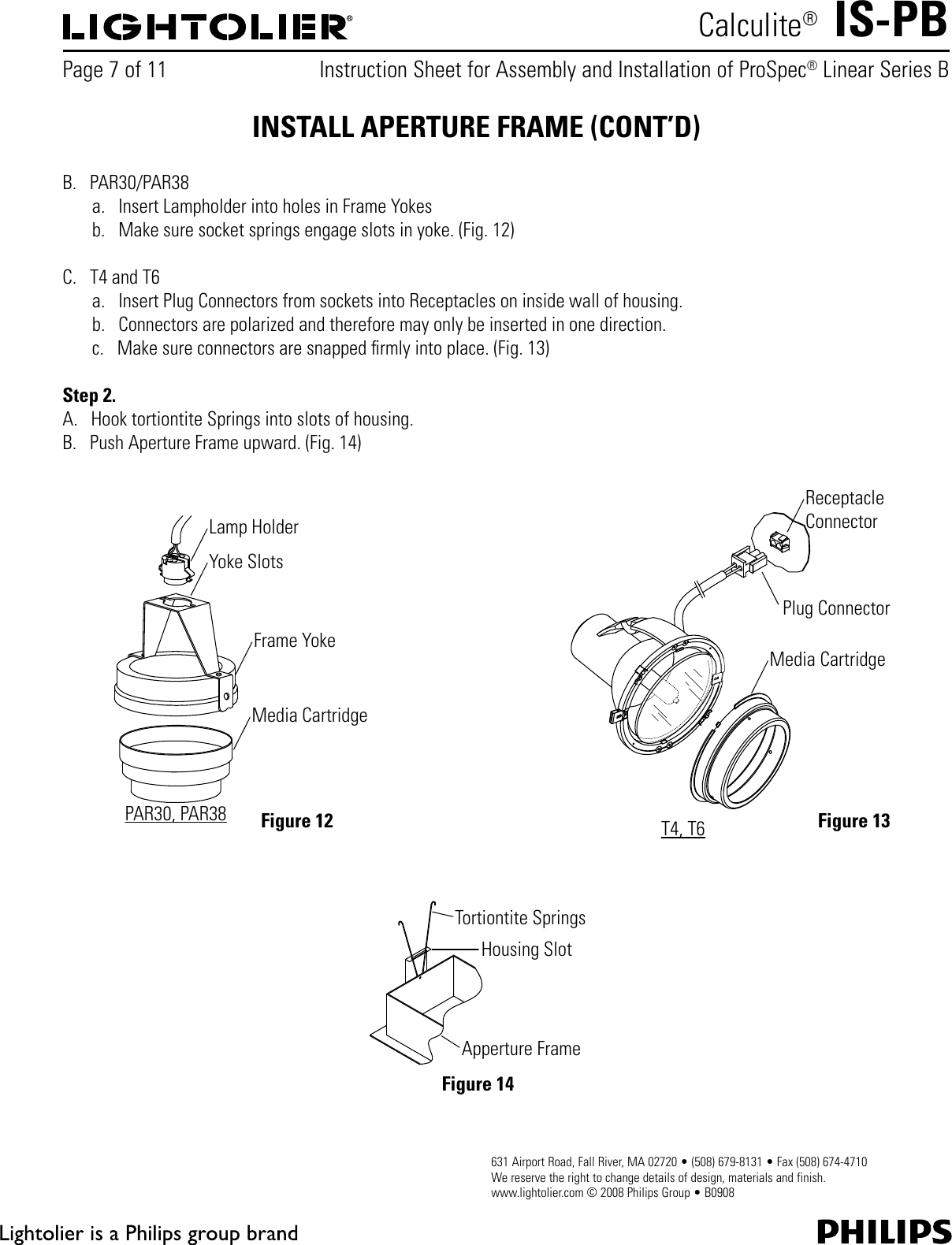 Page 7 of 11 - Lightolier Lightolier-Calculite-Prospec-Linear-Downlight-Pb-Users-Manual- IS-PB  Lightolier-calculite-prospec-linear-downlight-pb-users-manual