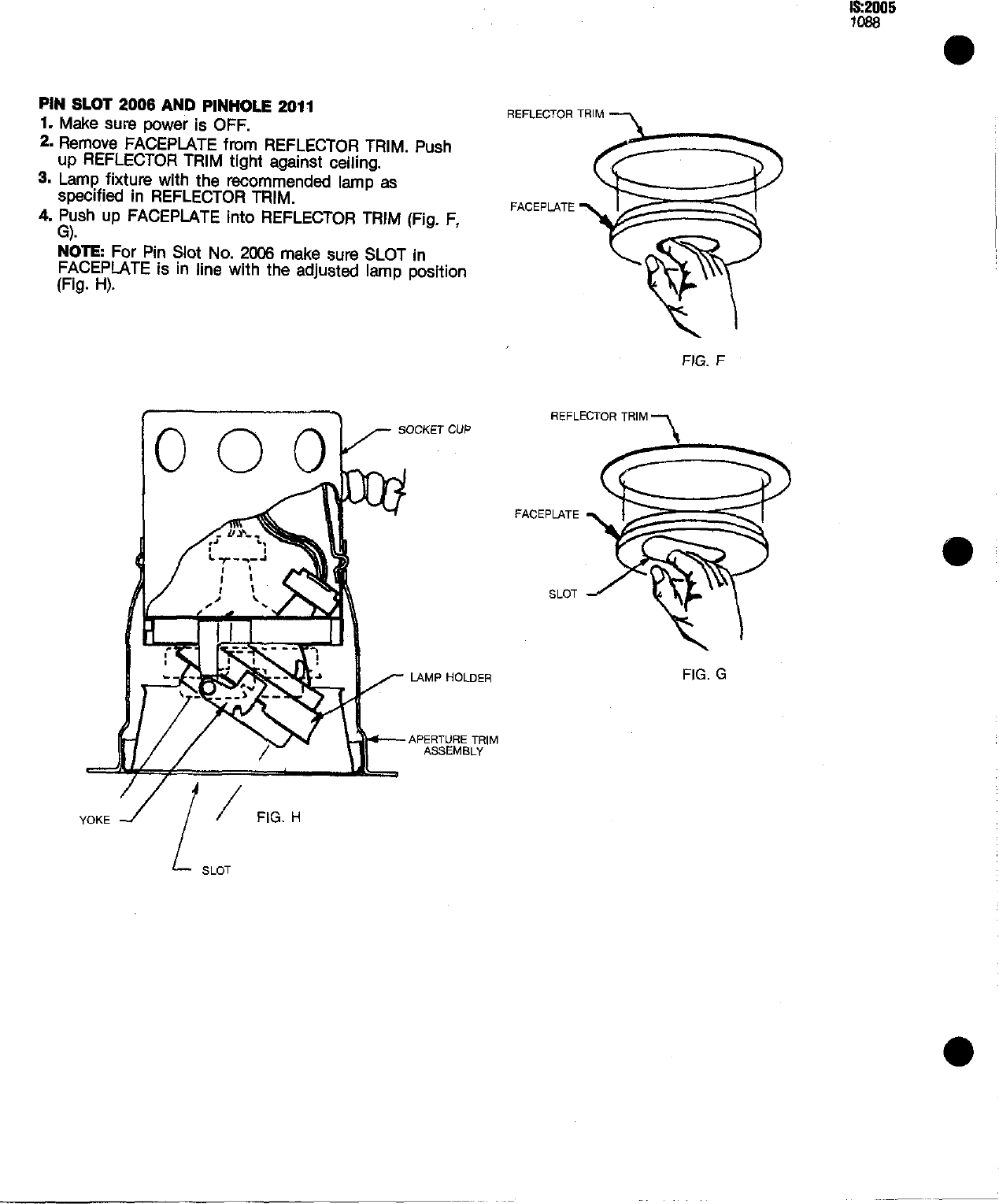 Page 2 of 2 - Lightolier Lightolier-Is-2005-Users-Manual- Lytecaster Downlights Instruction Sheets  Lightolier-is-2005-users-manual
