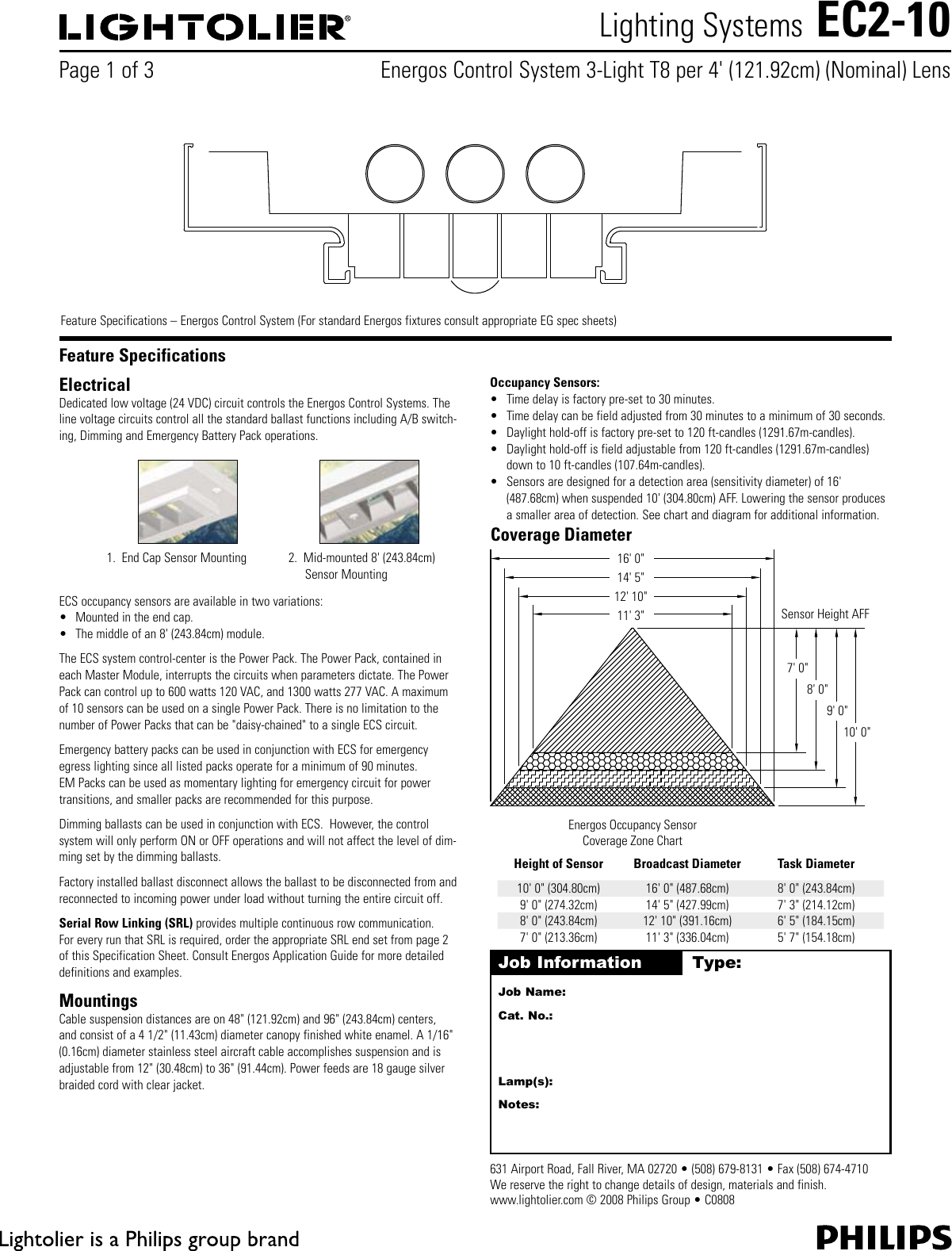 Lightolier Lighting Systems Ec2 10 Users Manual