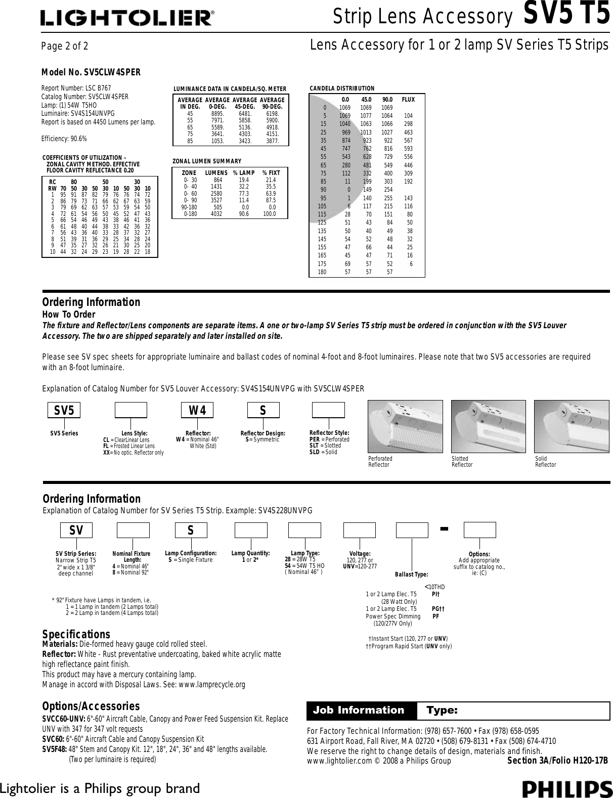 Page 2 of 2 - Lightolier Lightolier-Strip-Louver-Accessory-Sv5-T5-Users-Manual-  Lightolier-strip-louver-accessory-sv5-t5-users-manual