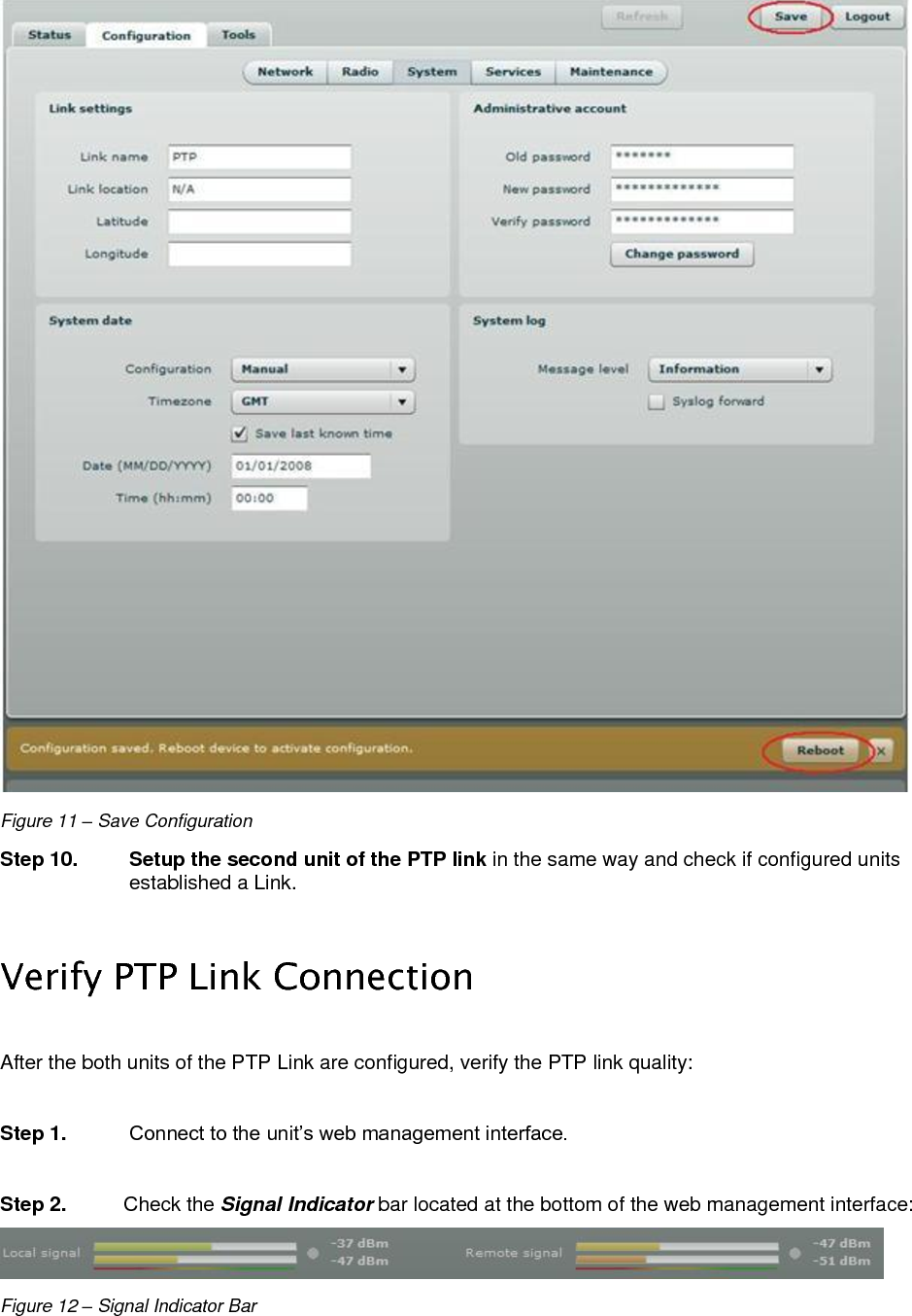  LigoWave Page 17 Step 3.  Run the iperf tool (or use the Link Test) on server and client sides to verify the point-to-point connection:    