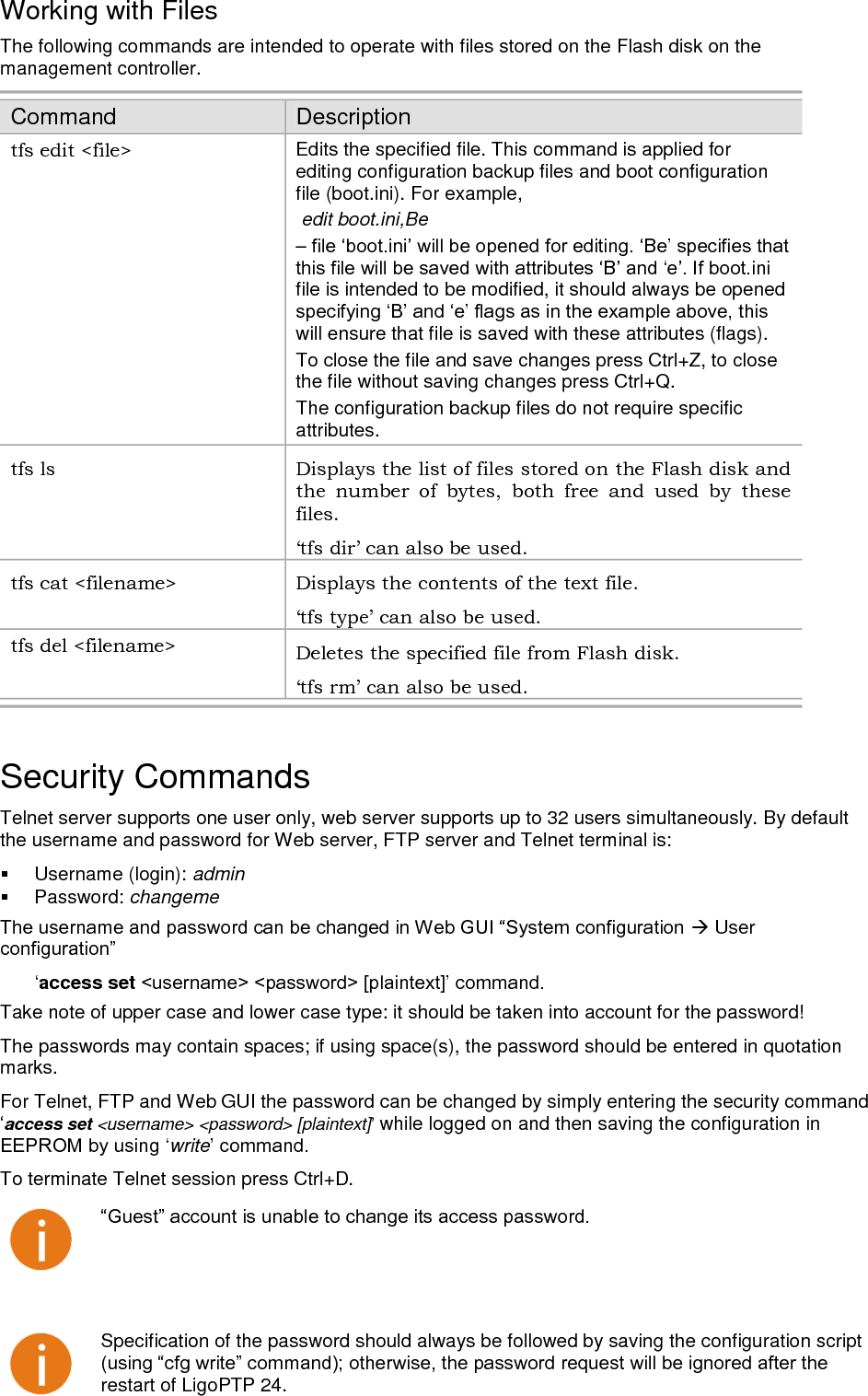 Technical Description &amp; Configuration Guide  Miscellaneous Controls in Web  LigoWave  Page 80    