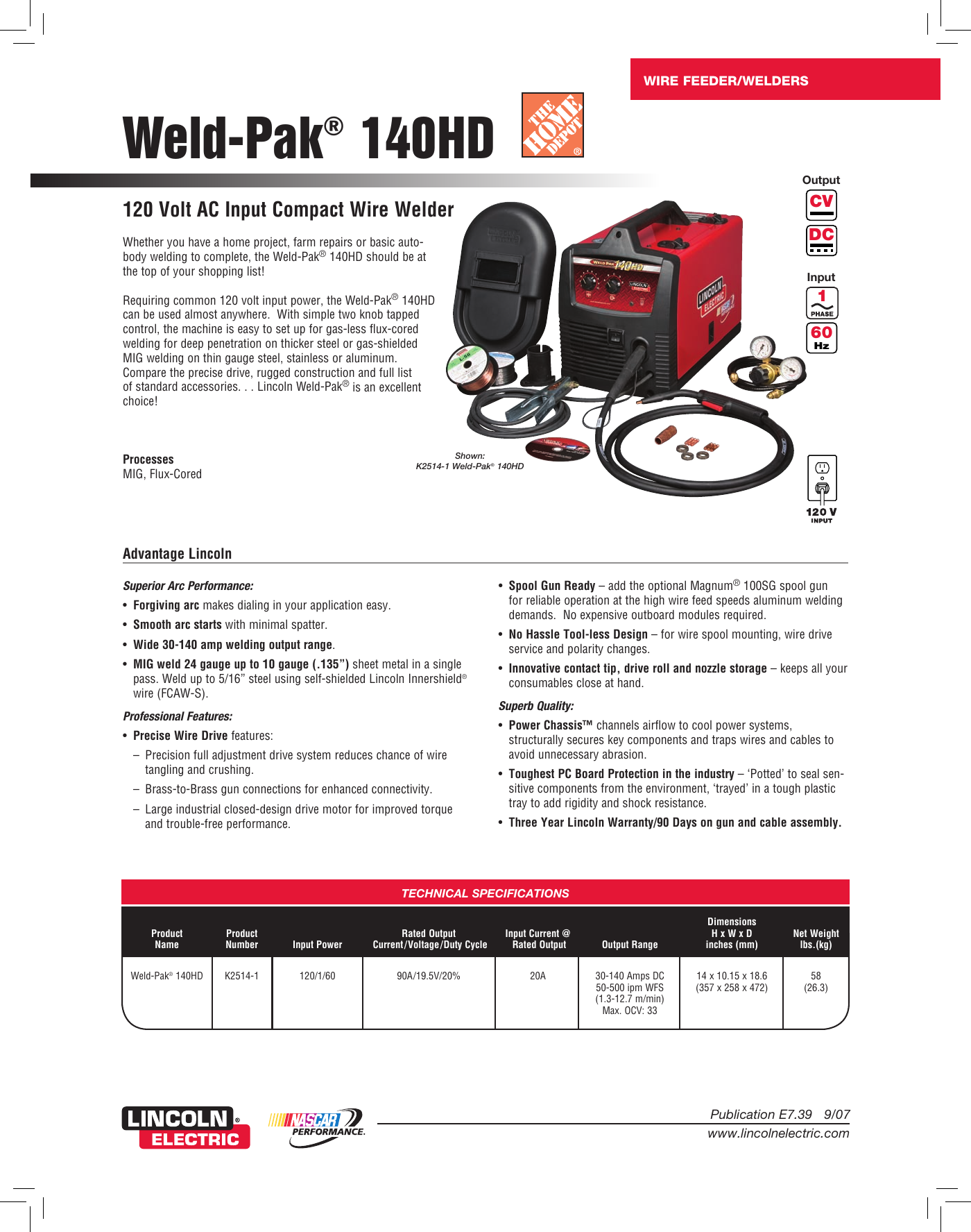 Page 1 of 4 - Lincoln-Electric Lincoln-Electric-140Hd-K2514-1-Users-Manual- Wire Feeder Welder  Lincoln-electric-140hd-k2514-1-users-manual