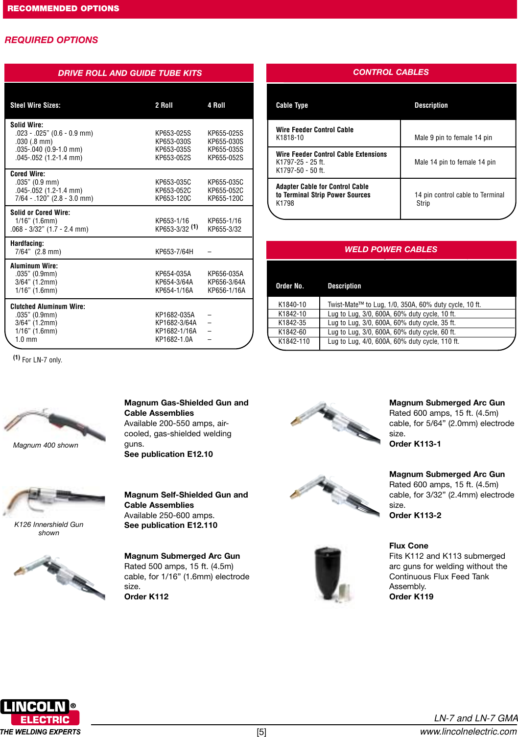 Page 5 of 8 - Lincoln-Electric Lincoln-Electric-Gma-Wire-Feeders-Ln-7-Users-Manual- Semiautomatic Wire Feeders  Lincoln-electric-gma-wire-feeders-ln-7-users-manual