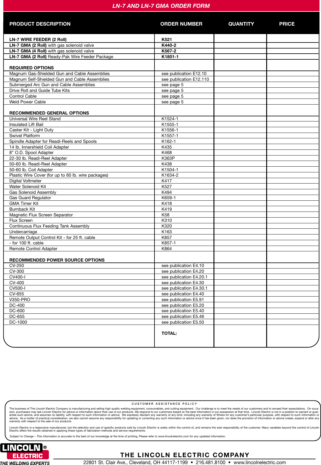 Page 8 of 8 - Lincoln-Electric Lincoln-Electric-Gma-Wire-Feeders-Ln-7-Users-Manual- Semiautomatic Wire Feeders  Lincoln-electric-gma-wire-feeders-ln-7-users-manual