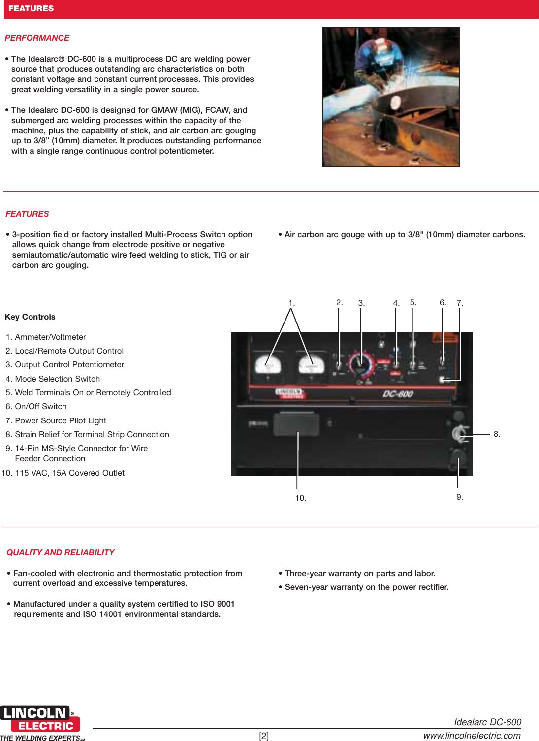 Page 2 of 4 - Lincoln-Electric Lincoln-Electric-Idealarc-Dc-600-Users-Manual- Multi-Process Welders  Lincoln-electric-idealarc-dc-600-users-manual