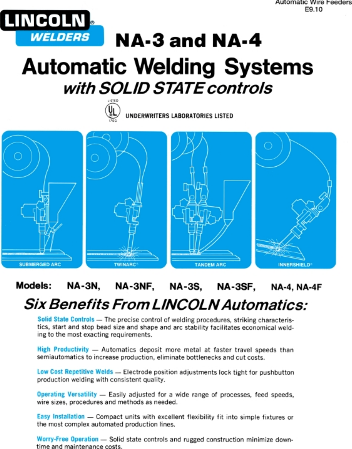 Page 1 of 8 - Lincoln-Electric Lincoln-Electric-Na-3-Users-Manual- Automatic Wire Feeders  Lincoln-electric-na-3-users-manual