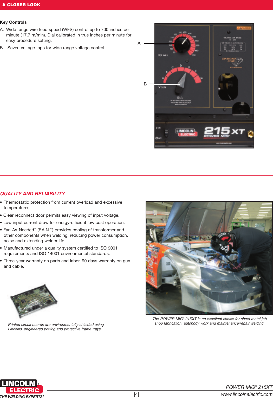 Page 4 of 8 - Lincoln-Electric Lincoln-Electric-Power-Mig-215-Xt-Users-Manual- Wire Feeder Welders  Lincoln-electric-power-mig-215-xt-users-manual