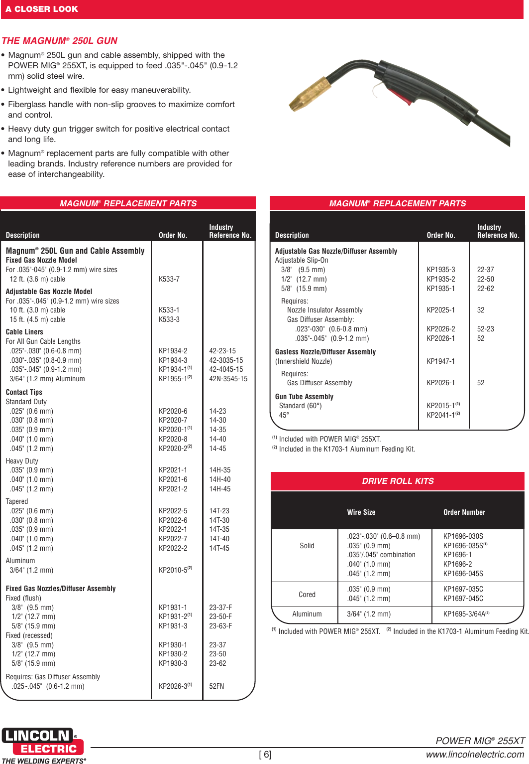 Page 6 of 8 - Lincoln-Electric Lincoln-Electric-Power-Mig-255Xt-Users-Manual- Wire Feeder/Welders  Lincoln-electric-power-mig-255xt-users-manual