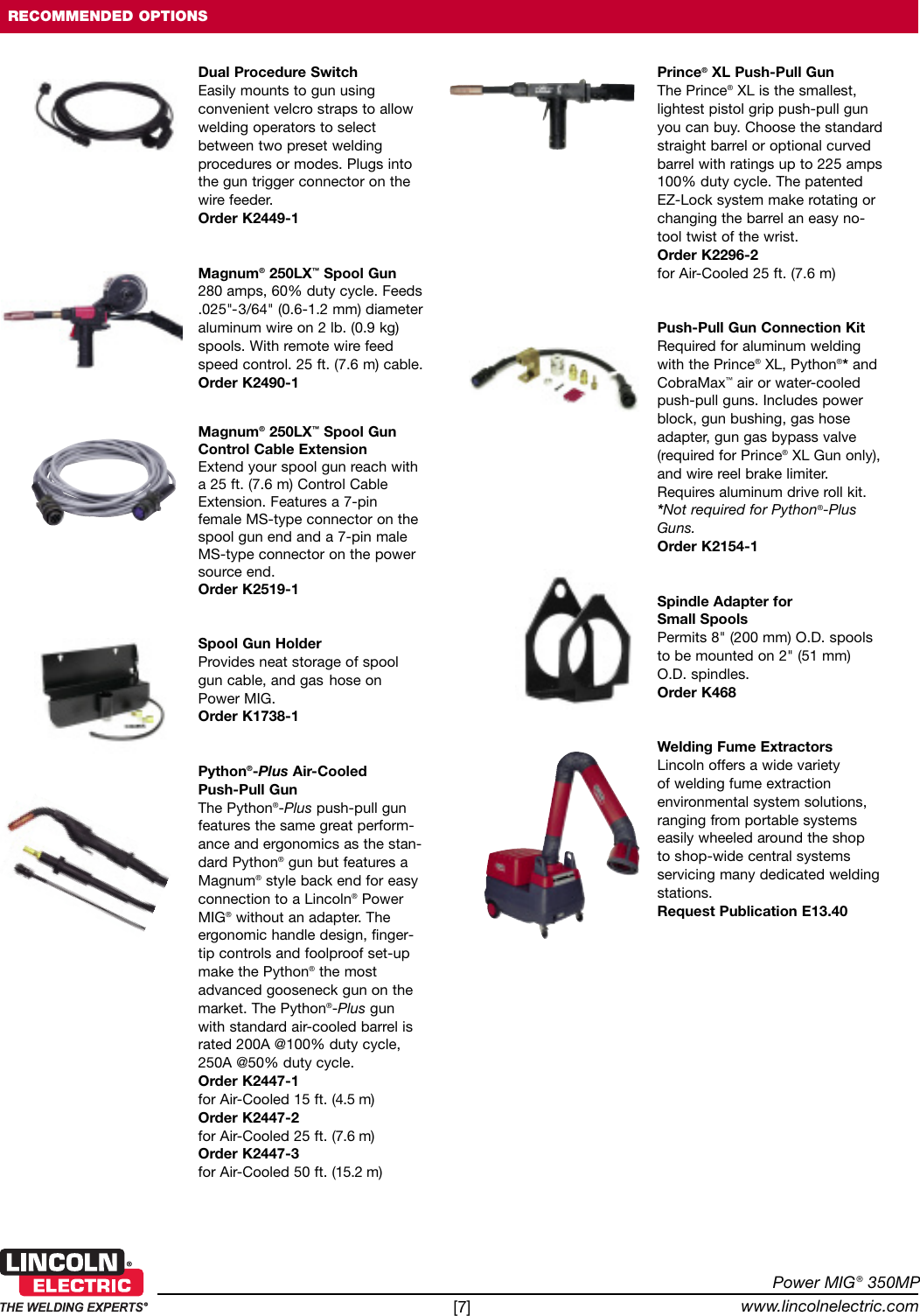 Page 7 of 8 - Lincoln-Electric Lincoln-Electric-Power-Mig-350Mp-Users-Manual- Wire Feeder/Welders  Lincoln-electric-power-mig-350mp-users-manual