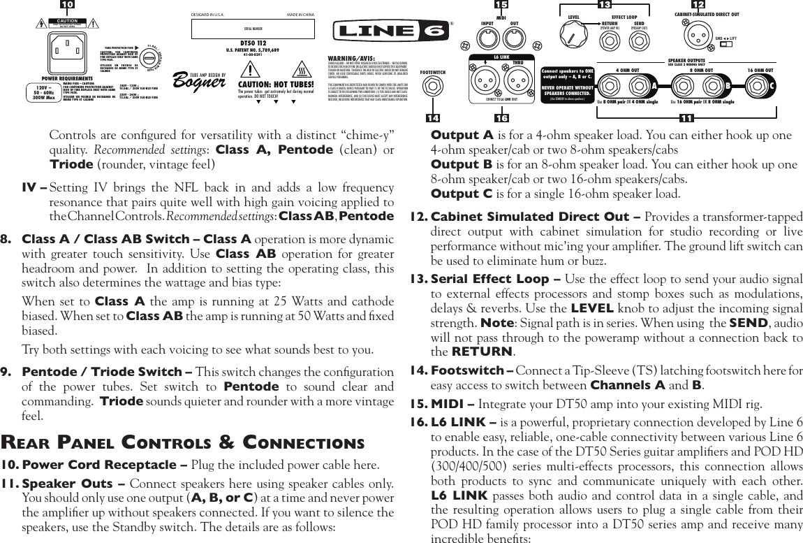 Page 5 of 8 - Line-6 Line-6-Dt50-112-Quick-Start-Guide DT50 Guitar Amplifier Pilot's Guide - Revision D