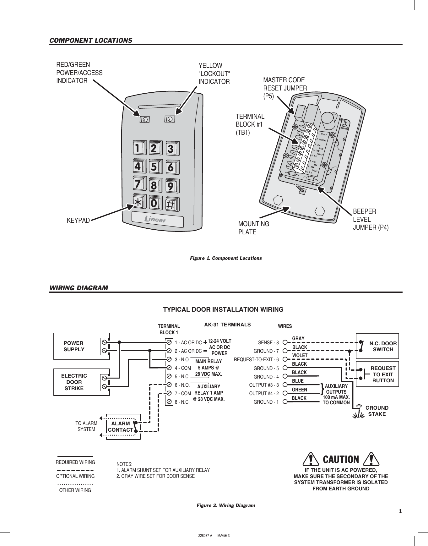 Page 3 of 8 - Linear Linear-Ak-31-Interior-Digital-Keypad-Quick-Start-Guide 228037A