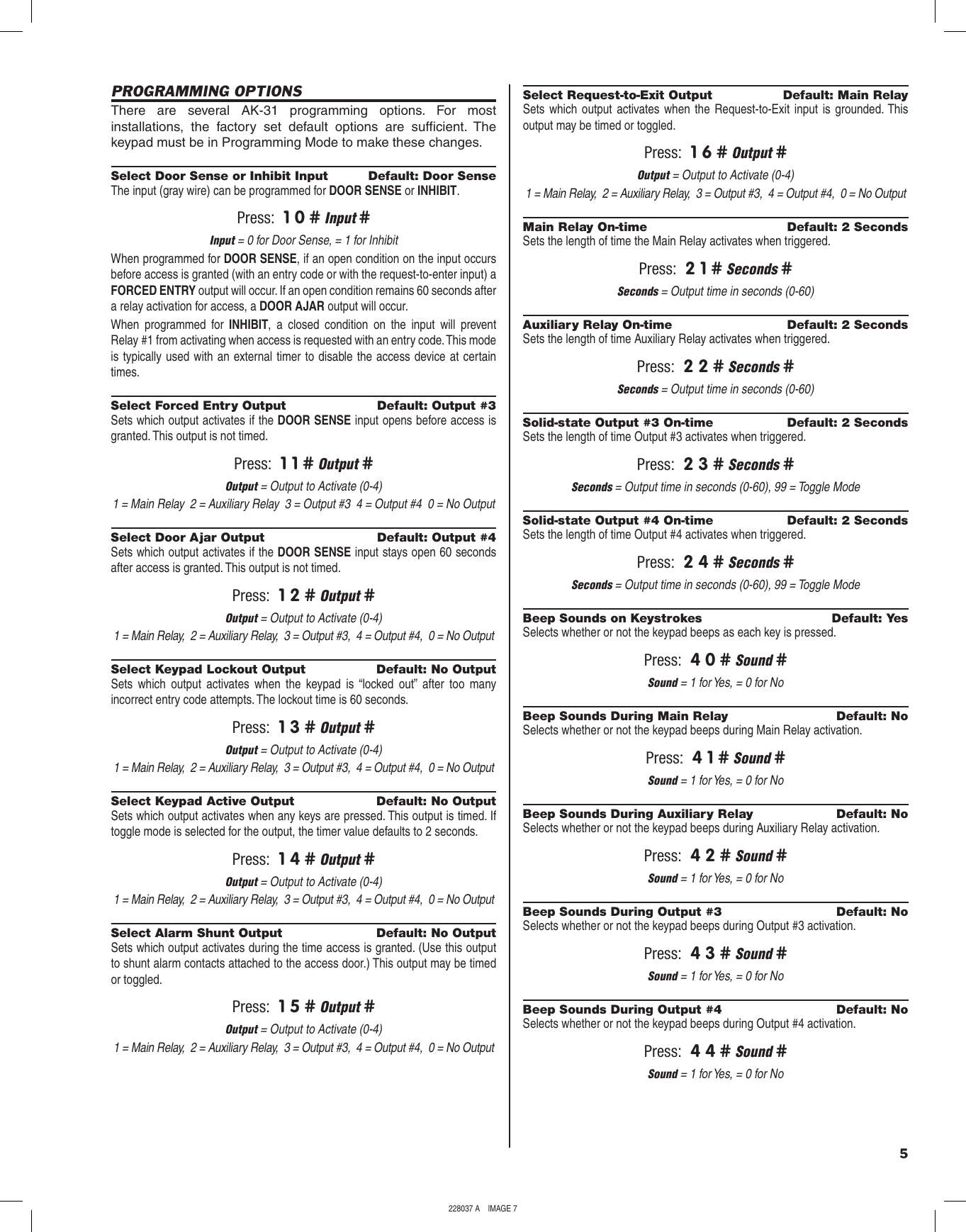 Page 7 of 8 - Linear Linear-Ak-31-Interior-Digital-Keypad-Quick-Start-Guide 228037A