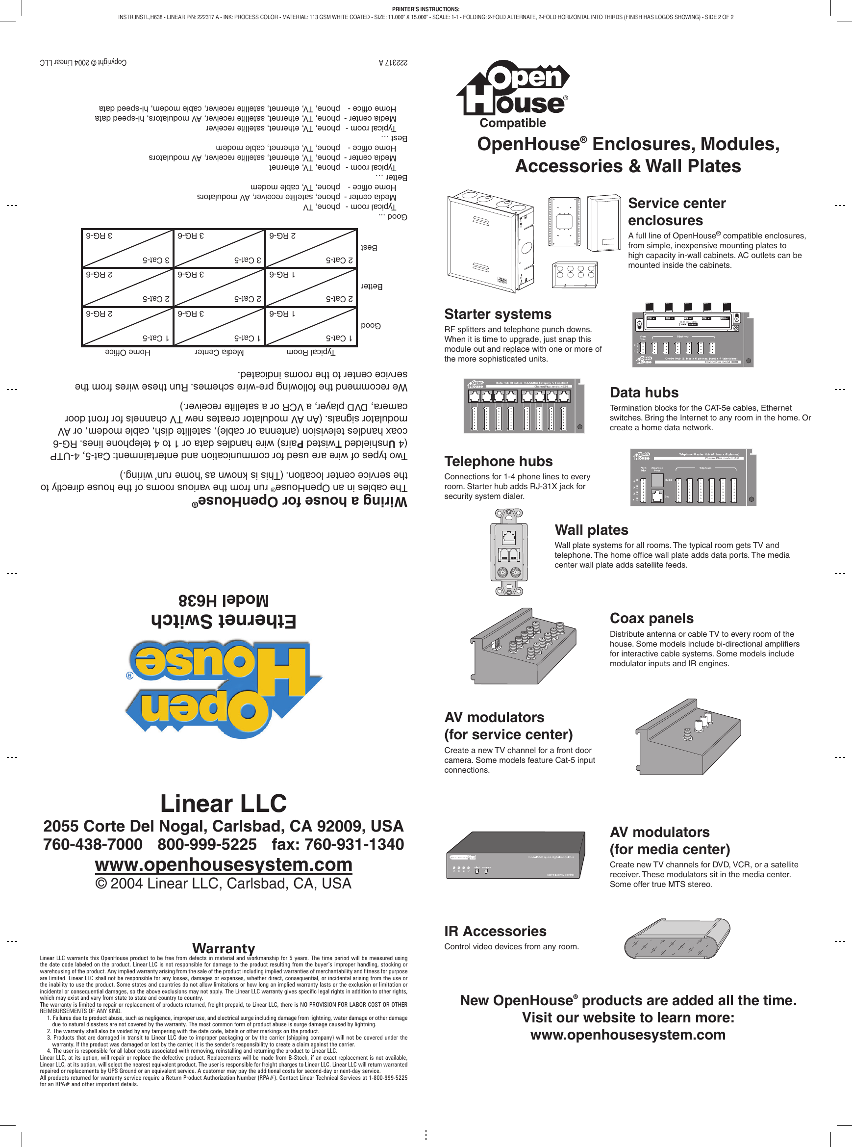 Page 2 of 2 - Linear Linear-H638-Owners-Manual 222317A