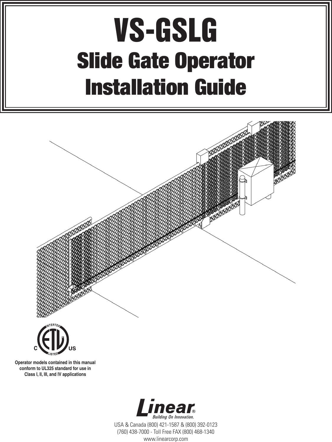 Linear Vs Gslg Series Industrial Variable Speed Gate Operator Quick