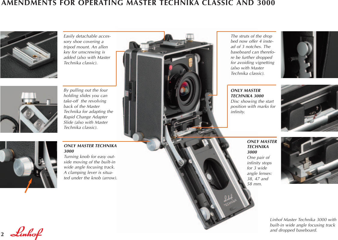 Page 2 of 4 - Linhof Linhof-Master-Technika-3000-Amendments-For-Operating- +GA Erg.nzg MT 3000 06/A5-engl  Linhof-master-technika-3000-amendments-for-operating