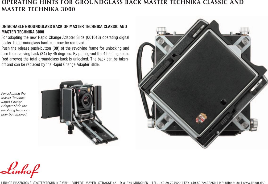 Page 4 of 4 - Linhof Linhof-Master-Technika-3000-Amendments-For-Operating- +GA Erg.nzg MT 3000 06/A5-engl  Linhof-master-technika-3000-amendments-for-operating