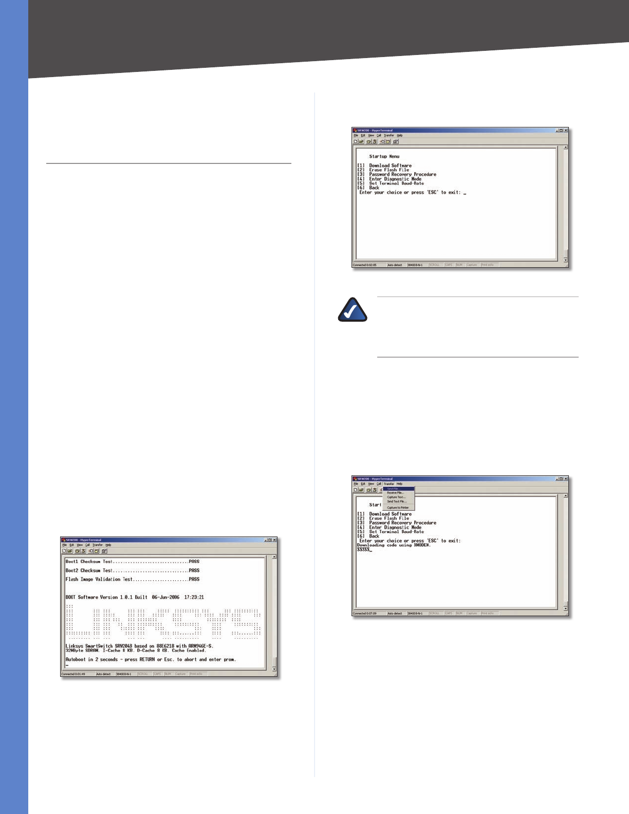 Srw2024 Downloading Code Using Xmodem Hyperterminal