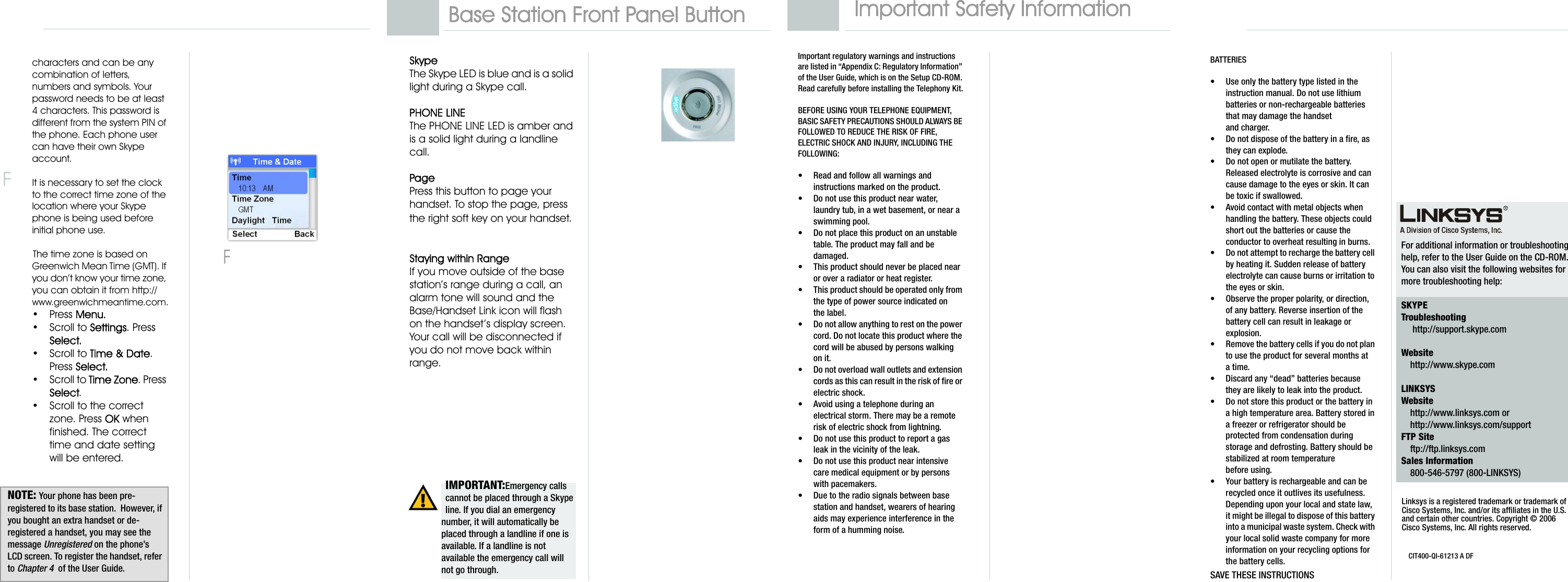 Page 2 of 2 - Linksys Linksys-Cit400-Quick-Start-Guide CIT400-QI-61213 A