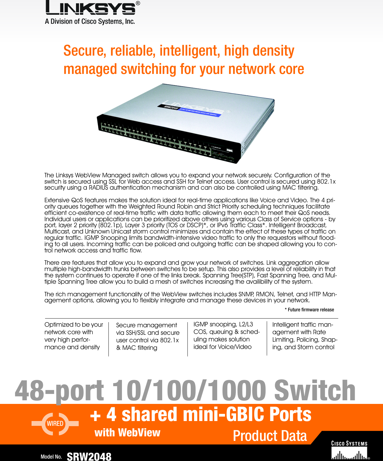 Page 1 of 2 - Linksys SRW2048 Srw2048-ds User Manual  To The 129c3d42-d2d2-4f4a-b012-35d966610b29