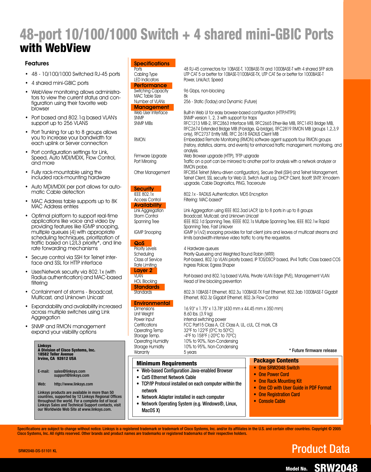 Page 2 of 2 - Linksys SRW2048 Srw2048-ds User Manual  To The 129c3d42-d2d2-4f4a-b012-35d966610b29