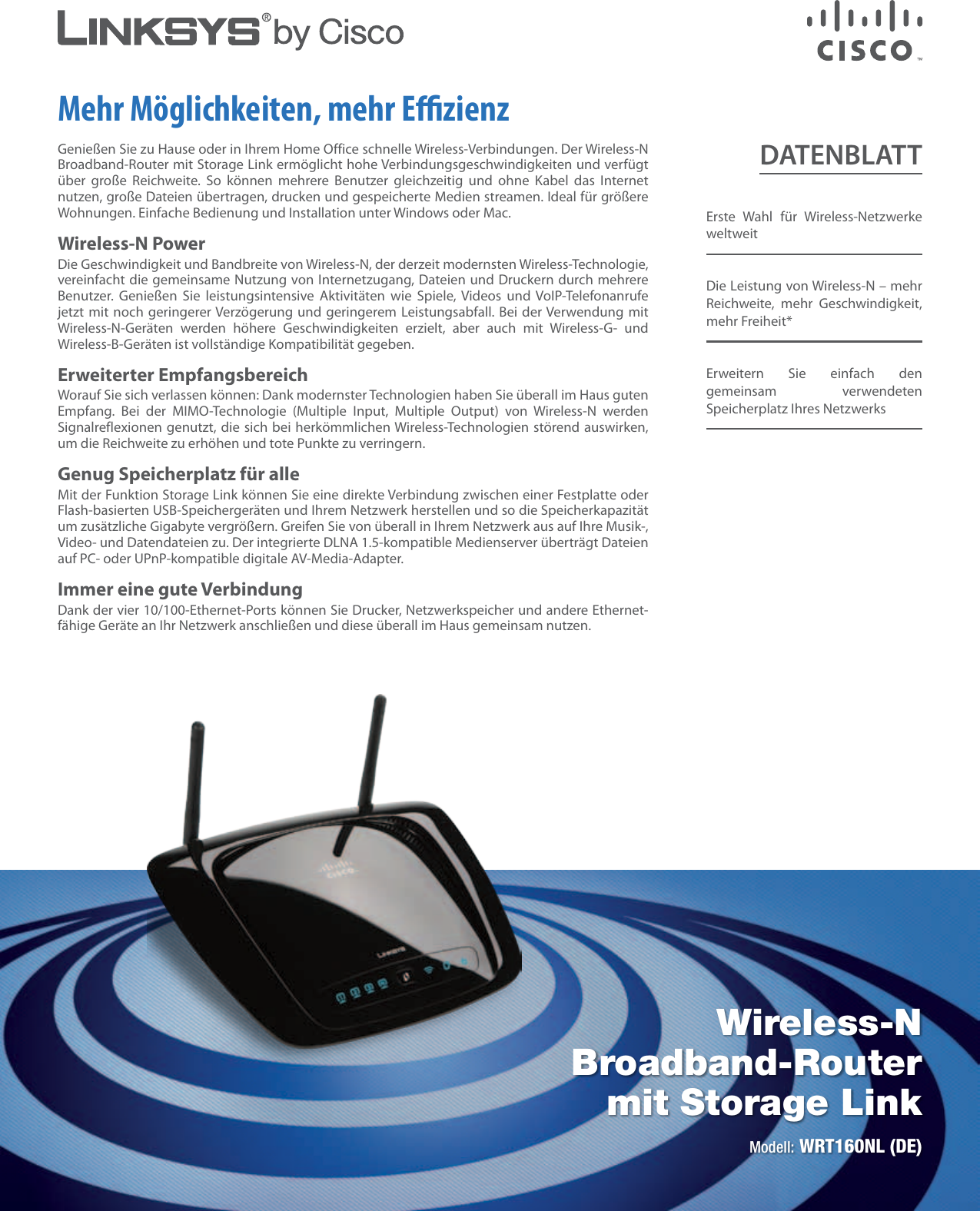 Page 1 of 2 - WRT160NL Datasheet WRT160NL-DE V10 DS NC-WEB