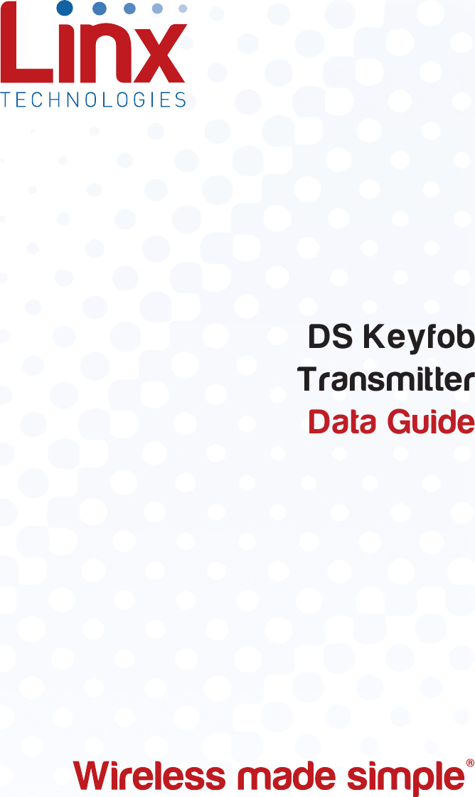 DS Keyfob Transmitter  Data Guide