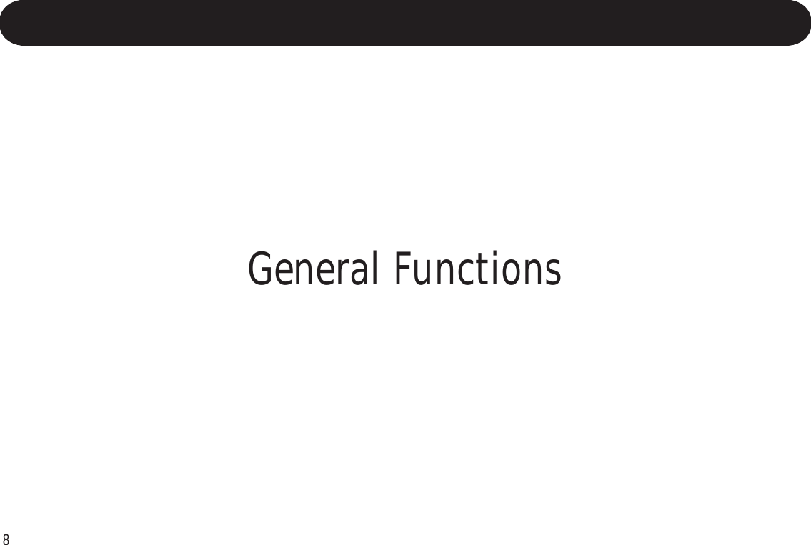 8General Functions