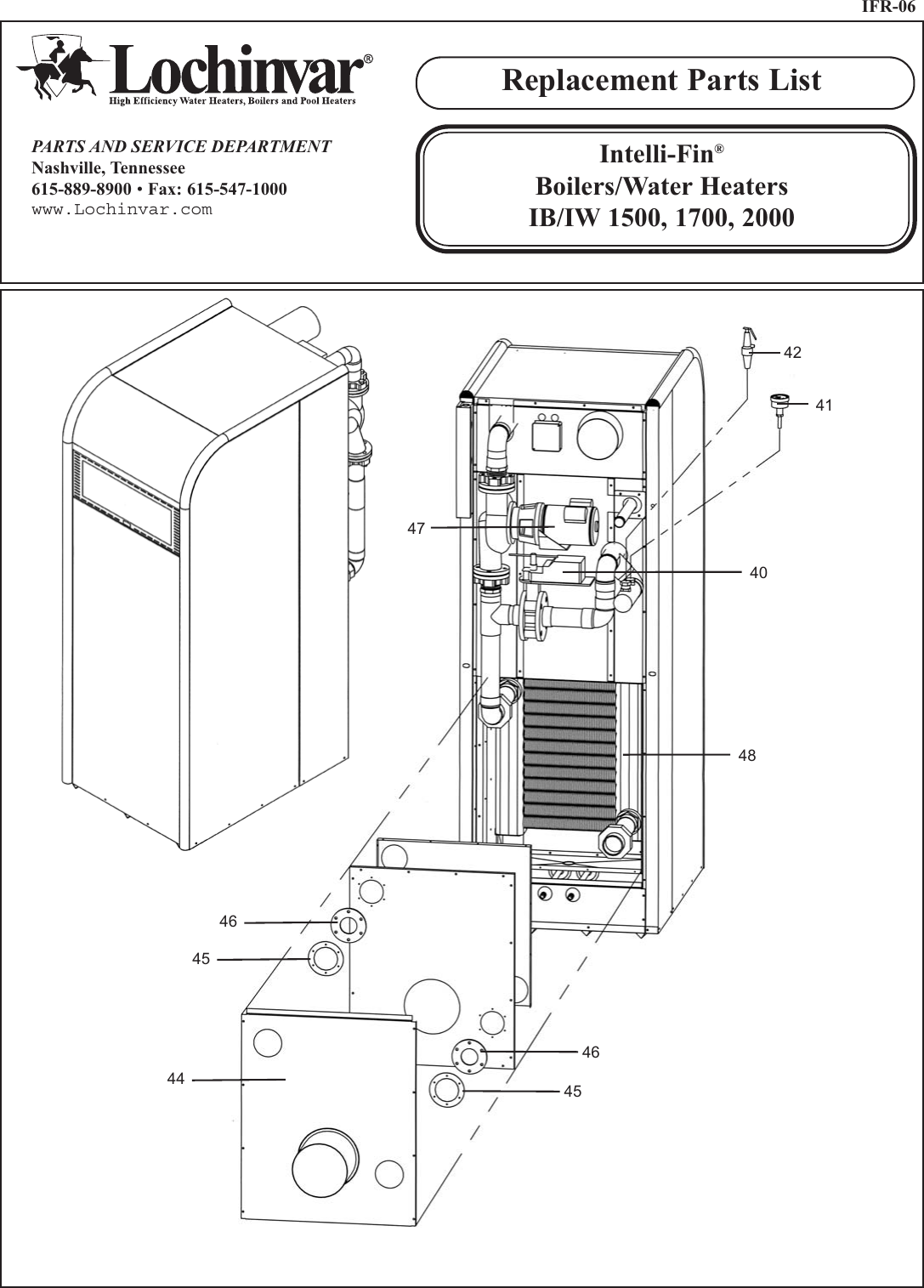 Lochinvar Intelli Fin Ib 1500 Users Manual IFR 06