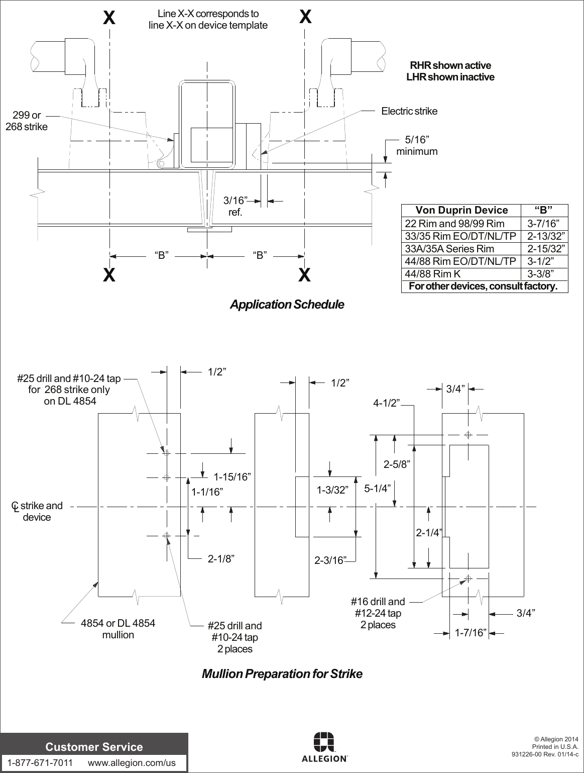 Page 2 of 2 - Locks  6111/6111DS Installation Instructions 107681