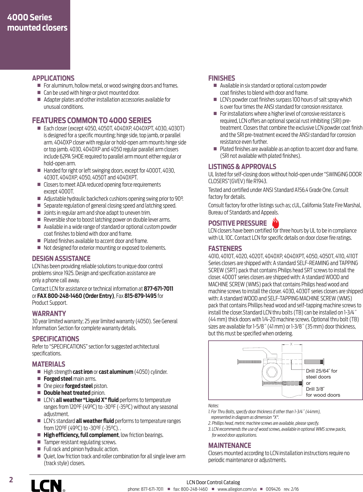 Page 1 of 5 - Locks  4020 Series For Push Side Mounting