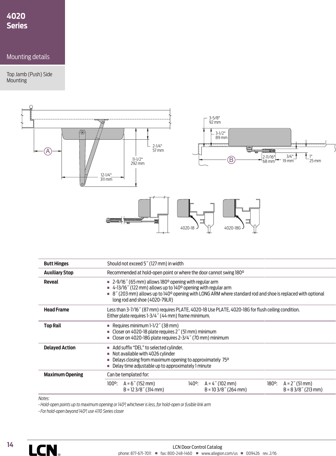 Page 3 of 5 - Locks  4020 Series For Push Side Mounting