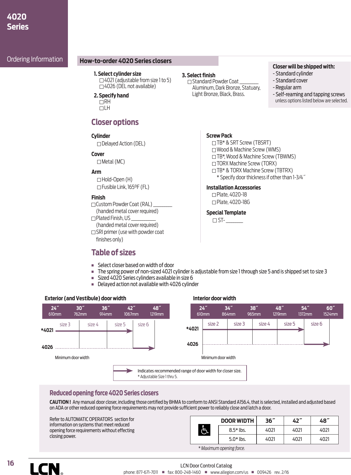 Page 5 of 5 - Locks  4020 Series For Push Side Mounting