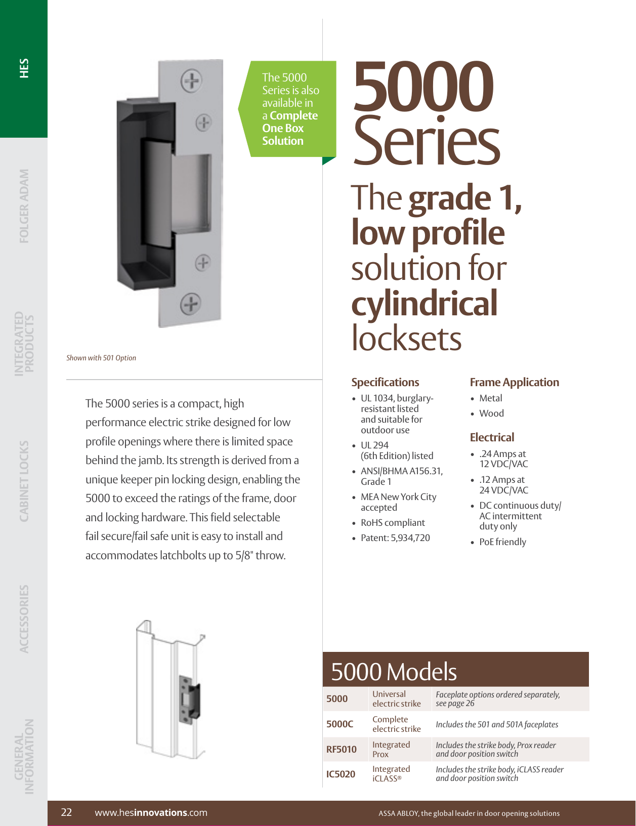 Page 1 of 3 - Locks  5000 Series Overview