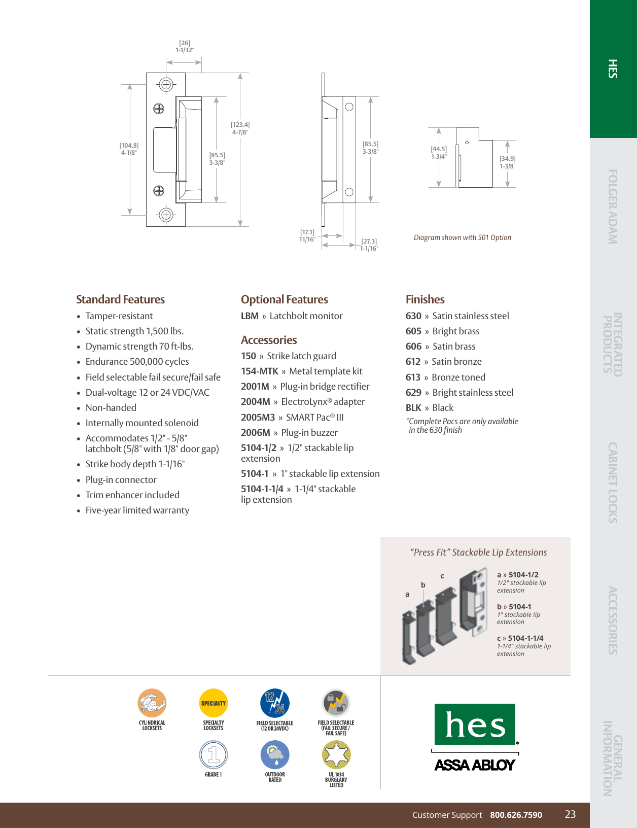 Page 2 of 3 - Locks  5000 Series Overview