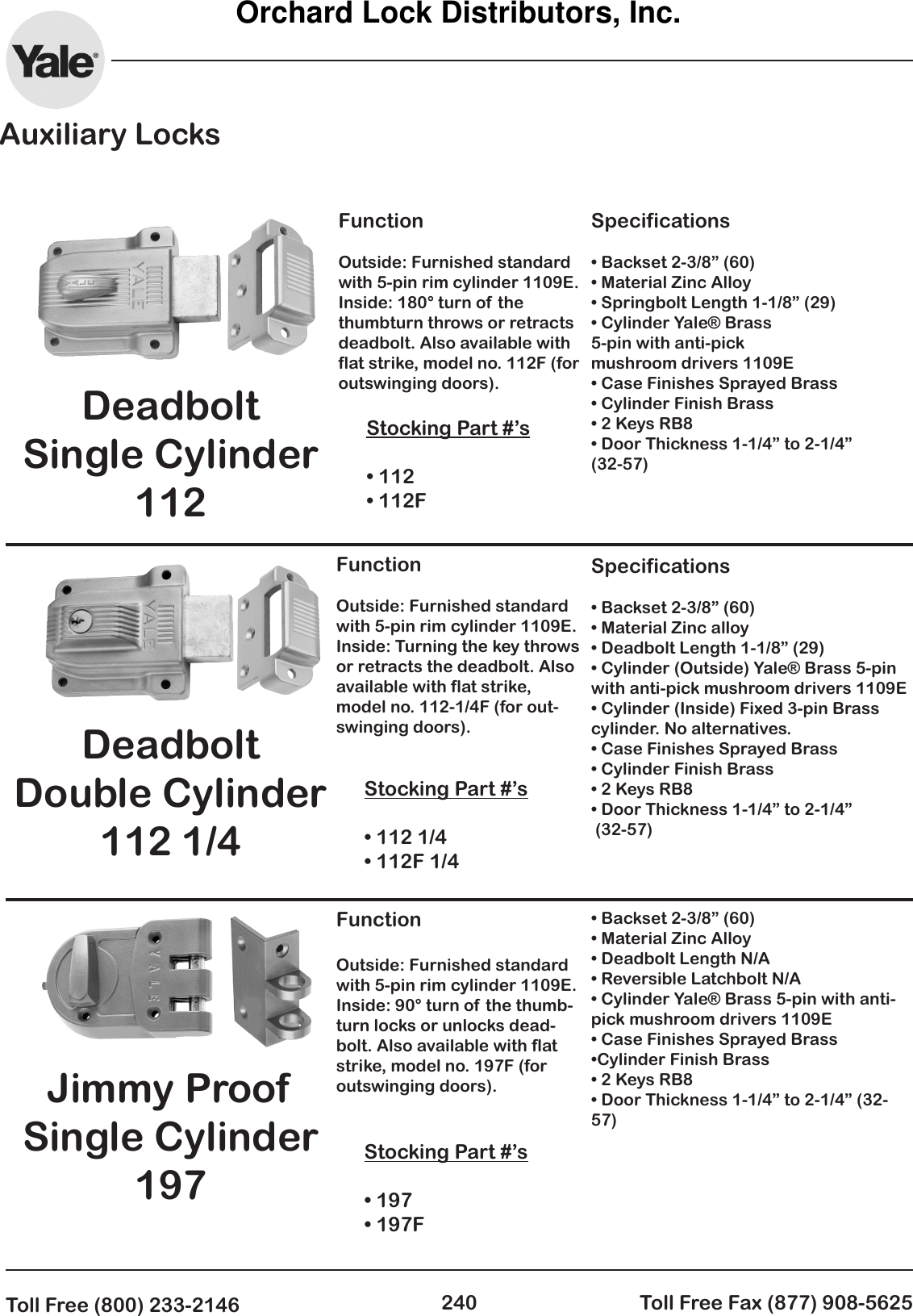 Page 1 of 5 - Locks  PDF Orchard-Lock YALE