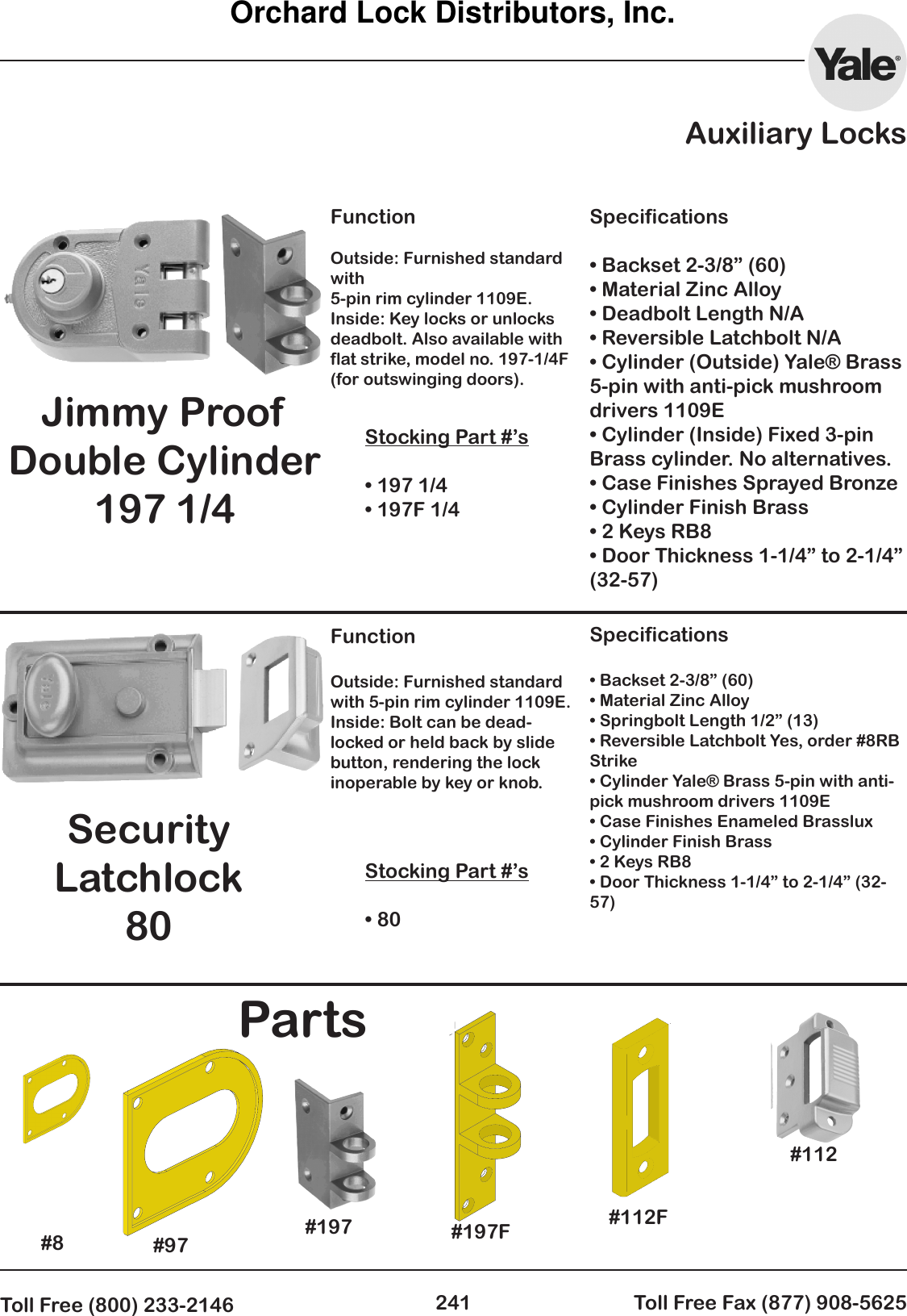 Page 2 of 5 - Locks  PDF Orchard-Lock YALE