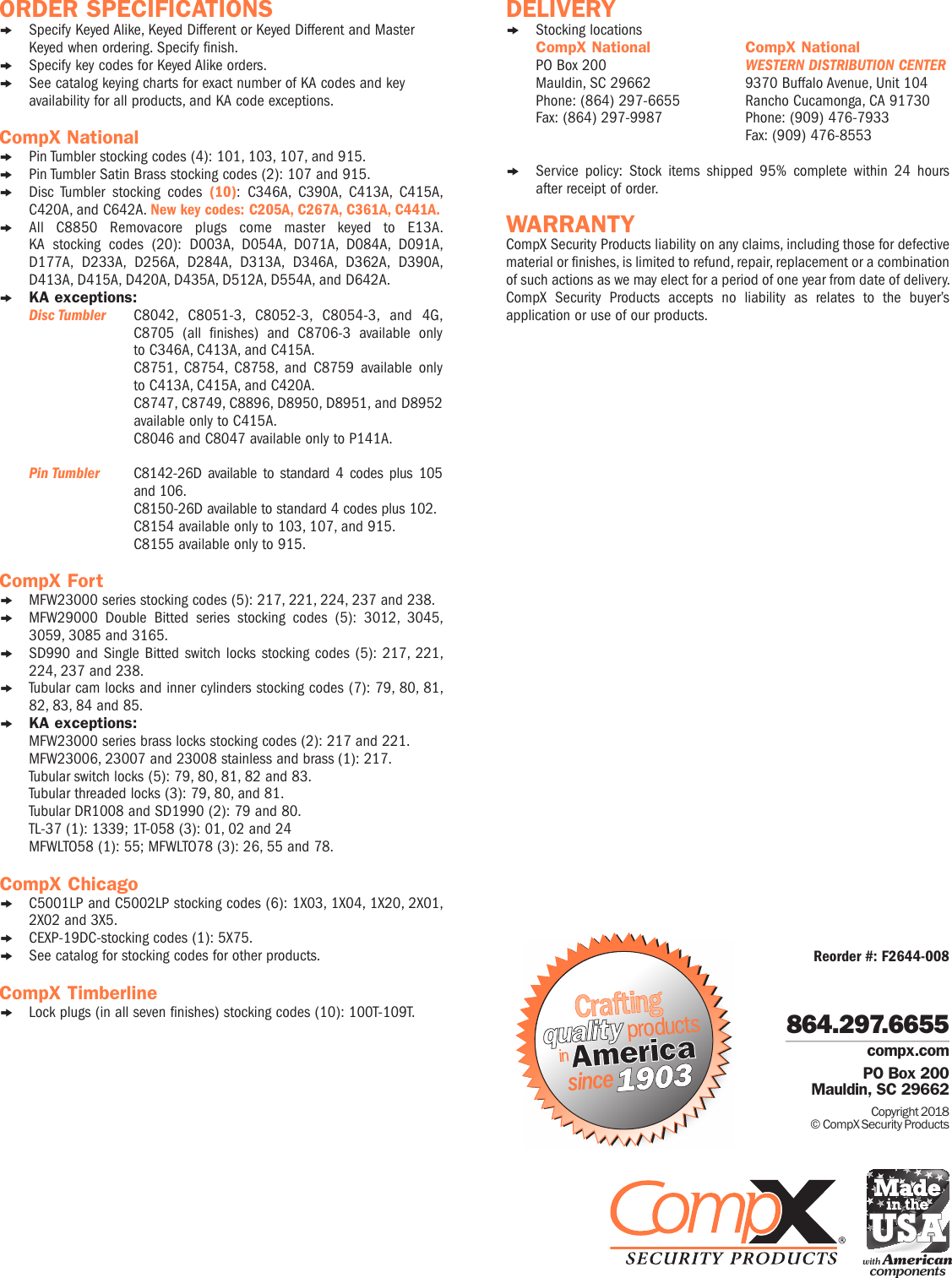 Page 8 of 8 - Locks January 2, 2018 Cx-1-2-2018