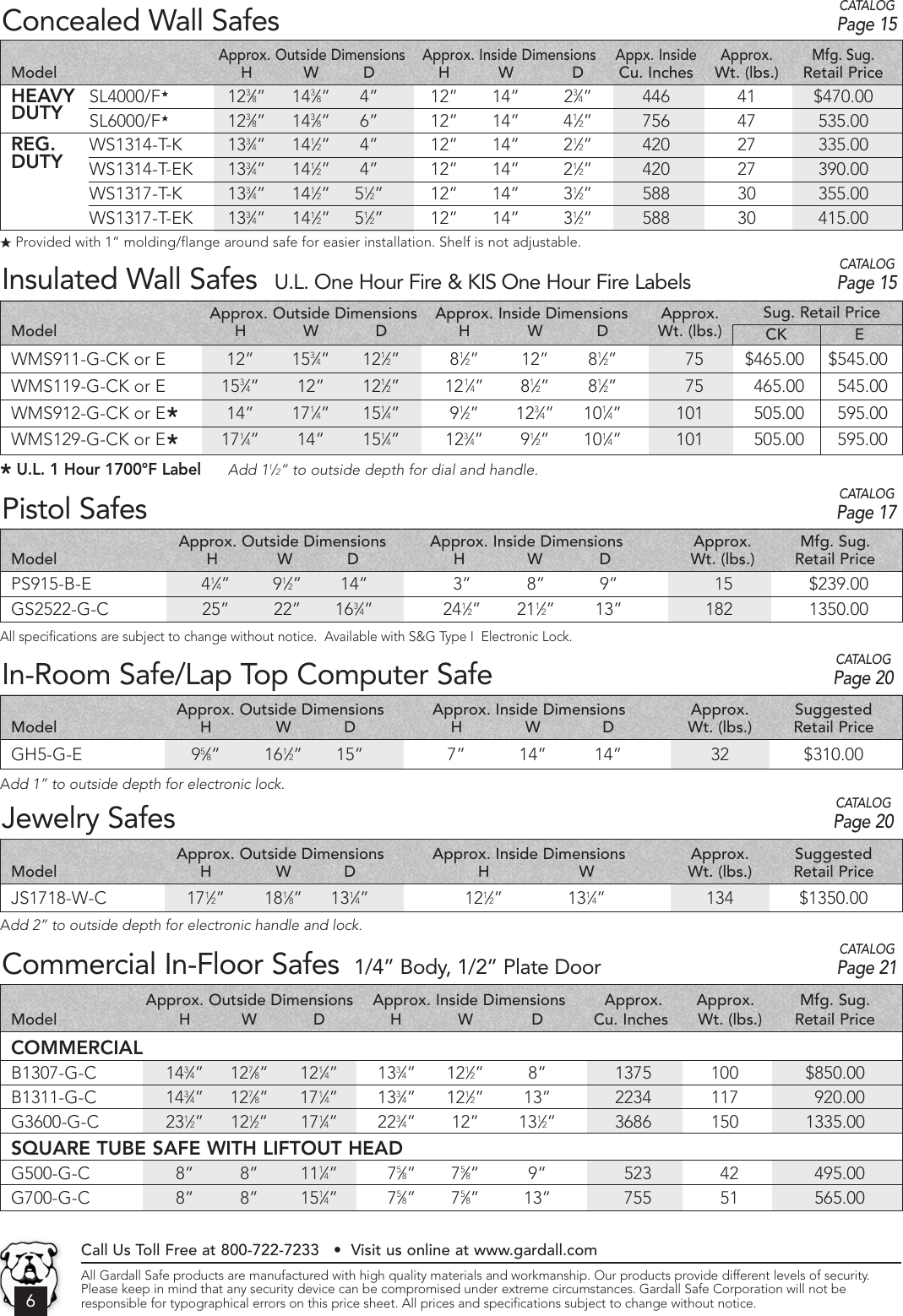 Page 6 of 8 - Locks Price List 2006 October 1, 2015 Ga-10-1-2015