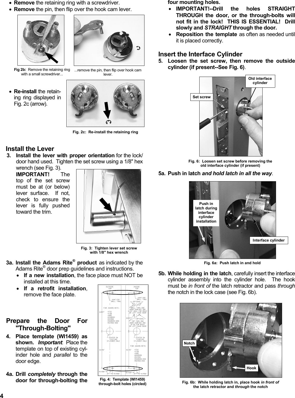 Page 4 of 8 - Locks XNarrow_DL1200-DL1300-PDL1300_WI1458D.22_INST Installation Instructions Inst-dl1200-dl1300