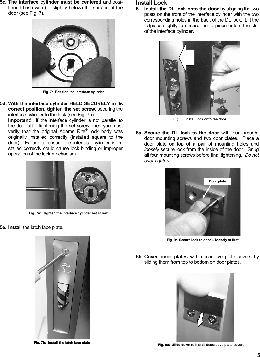 Page 5 of 8 - Locks XNarrow_DL1200-DL1300-PDL1300_WI1458D.22_INST Installation Instructions Inst-dl1200-dl1300