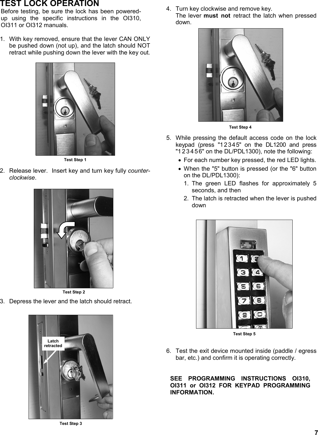 Page 7 of 8 - Locks XNarrow_DL1200-DL1300-PDL1300_WI1458D.22_INST Installation Instructions Inst-dl1200-dl1300