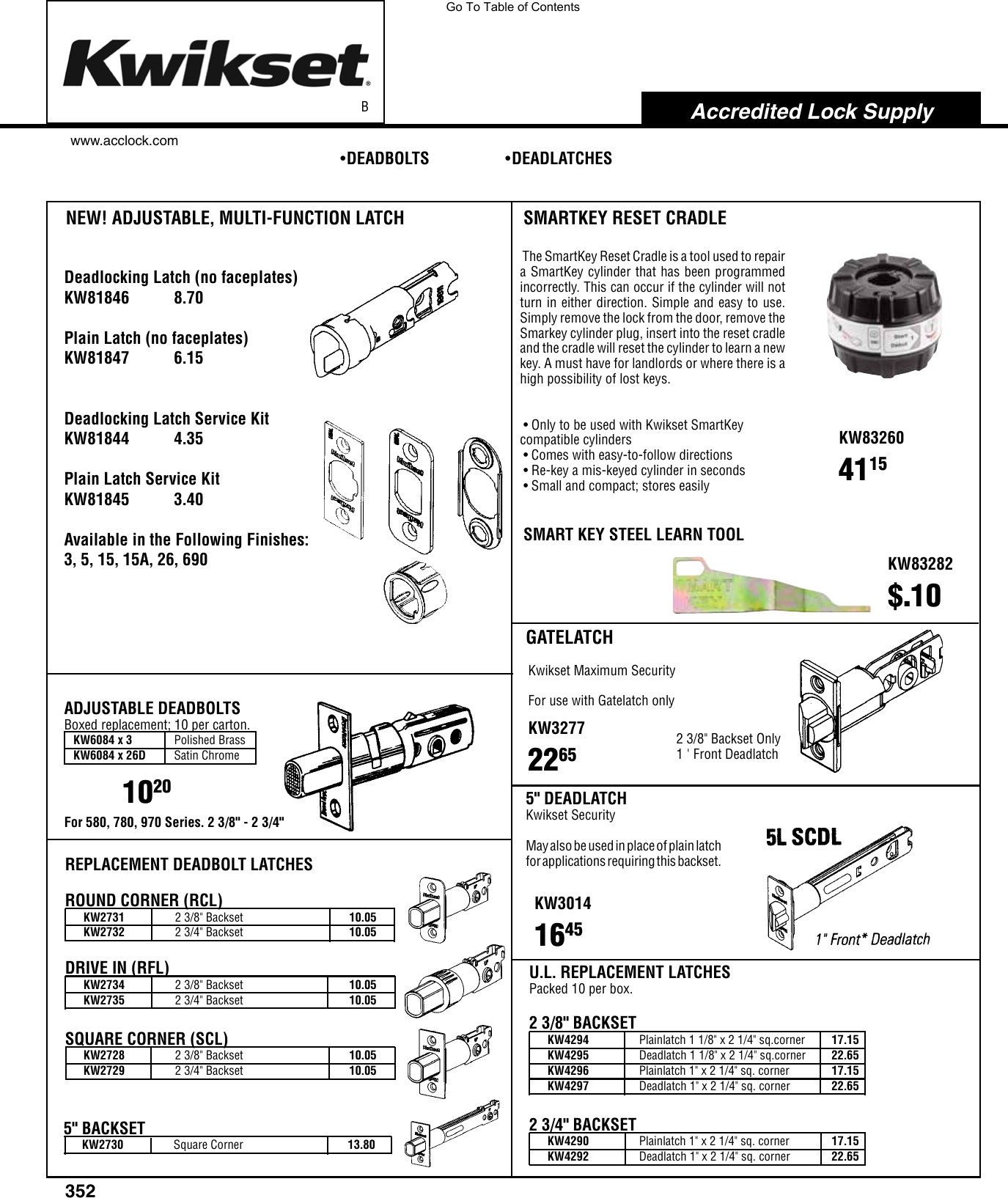 Page 5 of 11 - Locks  View PDF Kwikset-hq