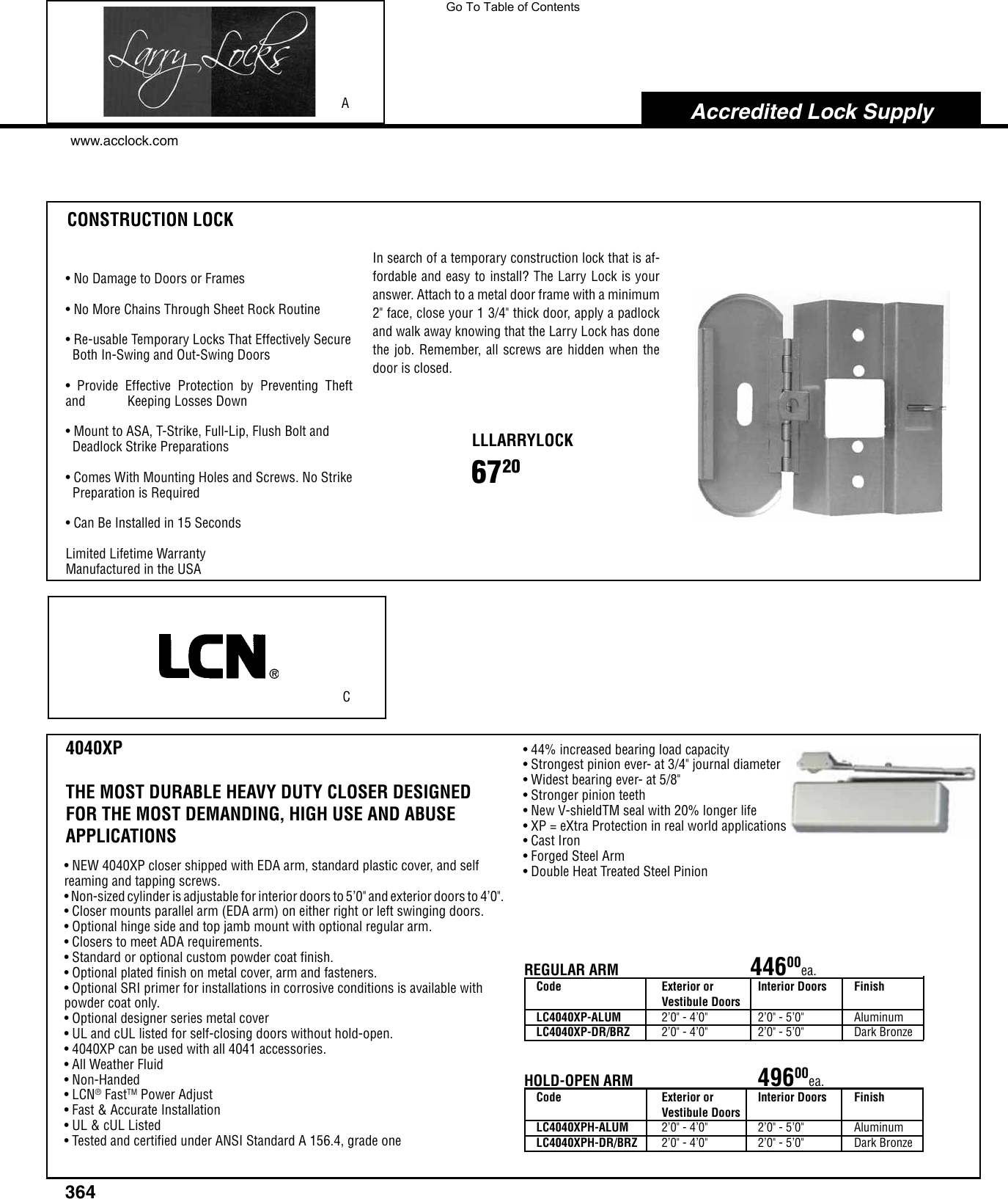 Page 1 of 7 - Locks  View PDF Lcn-hq