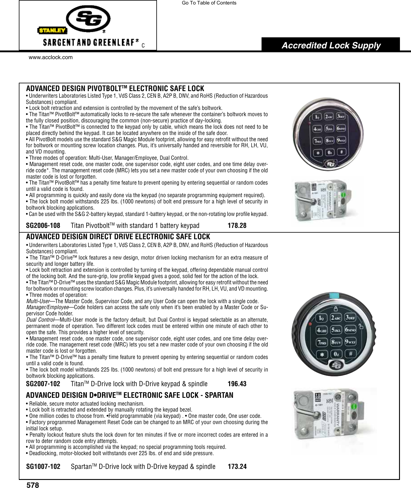 Page 3 of 3 - Locks  View PDF Sg-hq