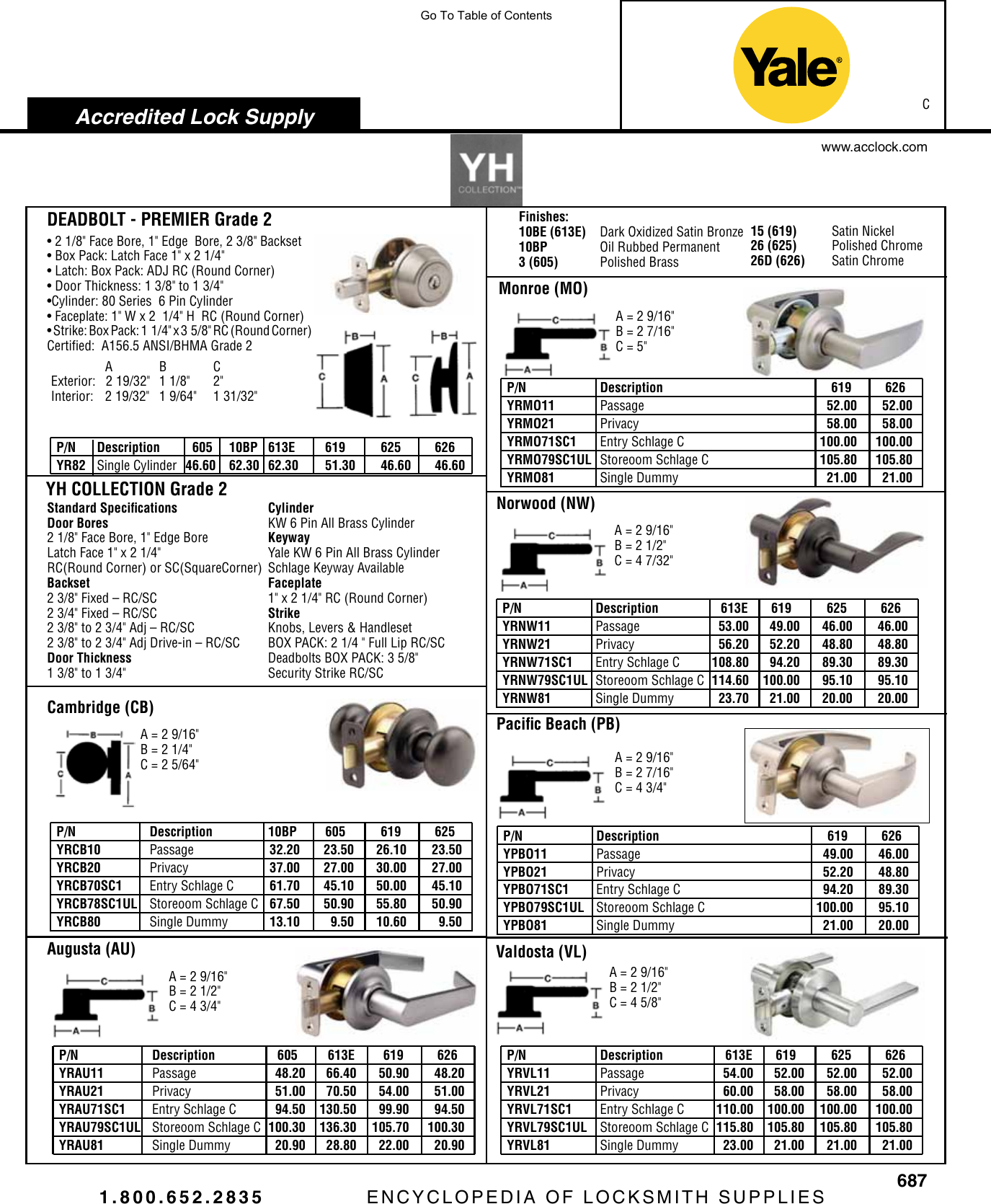 Page 10 of 12 - Locks  View PDF Yale-hq