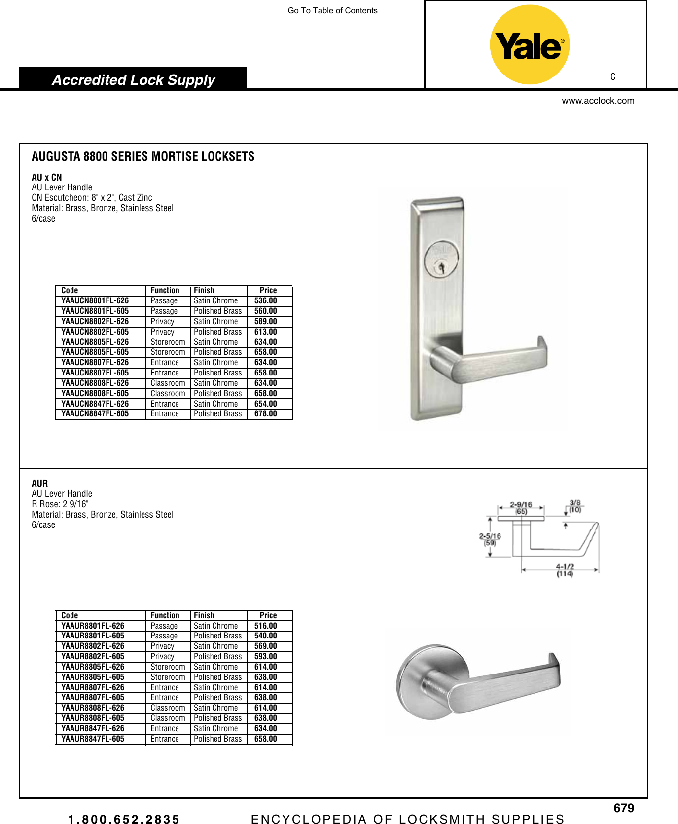 Page 2 of 12 - Locks  View PDF Yale-hq