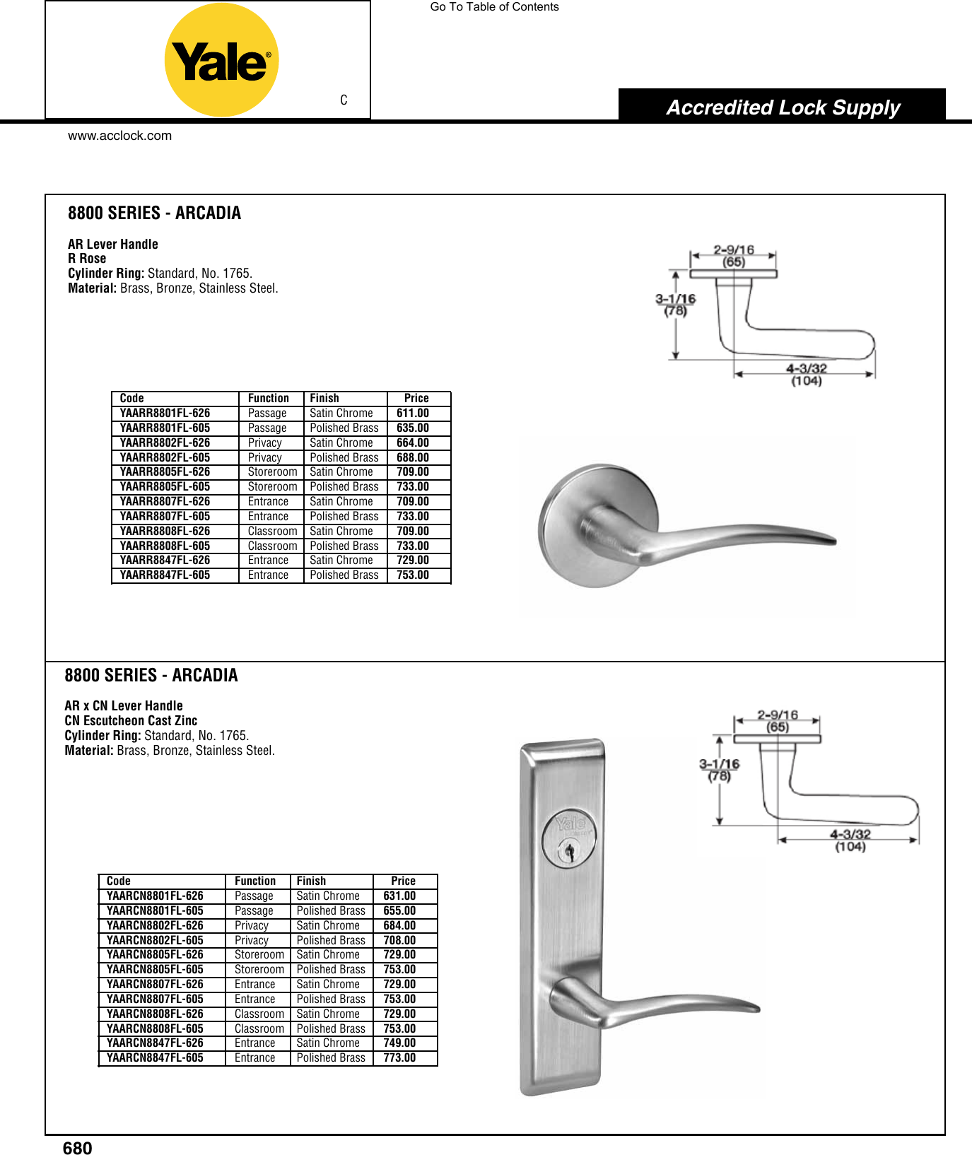 Page 3 of 12 - Locks  View PDF Yale-hq