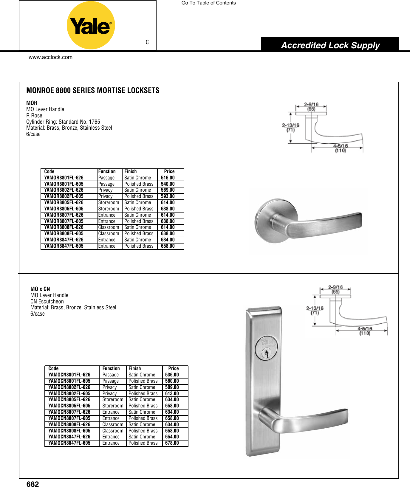 Page 5 of 12 - Locks  View PDF Yale-hq